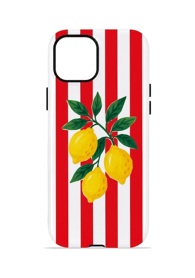 Apple iPhone Uyumlu 14 Vorian Çift Katmanlı Magsafe Kılıf Lemon Parade Red