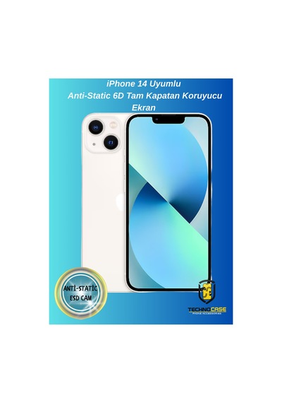 İphone 14 Uyumlu Ekran Koruyucu Anti-static 5d Tam Kaplayan Kırılmaz Cam