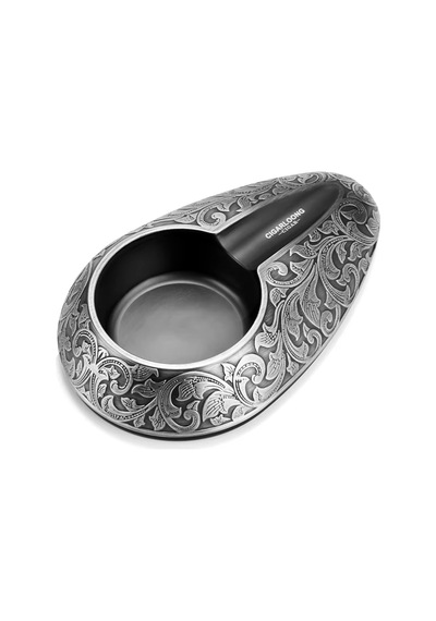 Cigarloong Damascus Oval Metal Puro Küllüğü Siyah Tekli