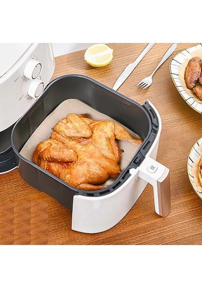 Buffer 250 Adet Air Fryer Pişirme Kağıdı Tek Kullanımlık Hava Fritöz Yağ Geçirmez Yapışmaz Gıda Piş