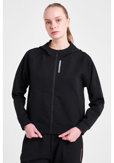 Lescon Kadın Fermuarlı Kapüşonlu Sweatshirt 25n-2133 Siyah