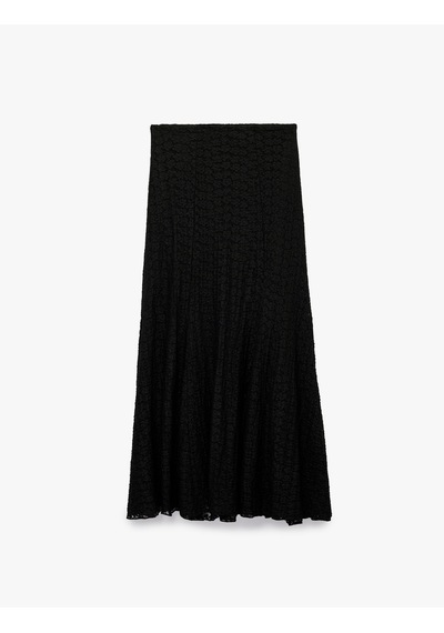 Koton Normal Bel Slim Fit Uzun Dantelli Etek Bordo 6sak10144uk