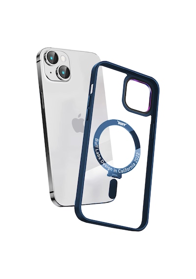 Apple Uyumlu iPhone Buff 13 Bumpermag Kılıf Deep Blue