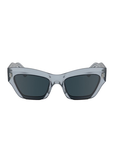 Calvin Klein Ck 24531s 412 53 Unisex Geometrik Şeffaf Mavi Kemik Güneş Gözlüğü Şeffaf
