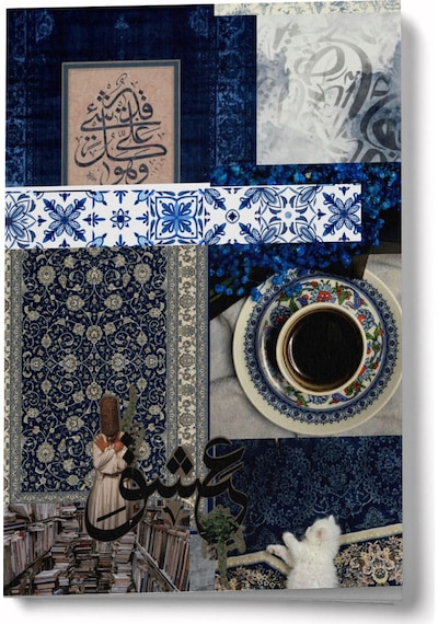 Kolaj Serisi 9 - Sufi Mini Defter Çok Renkli