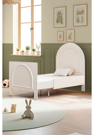 Mdf Beşik, Krem Athena Büyüyen Beşik 90x130 - Krem Athena Karyola 90x190 Beyaz