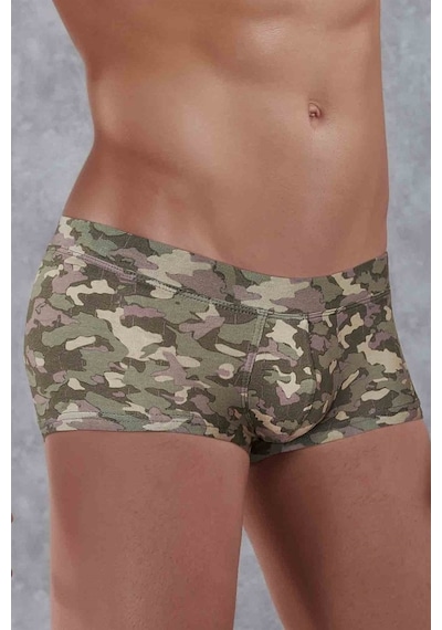 Doreanse Erkek Modal Kamuflaj Baskılı Torbalı Mini Paça Boxer 17