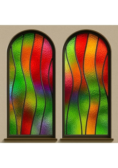 Vitray Desen Yapışkanlı Şeffaf Folyo 67cmx 150 cm - ölçü 67cm x150 cm