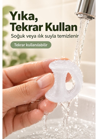 Silikon Ayak Parmak Ayırıcı Yüzük 1 Çift Şeffaf Parmak Arası Makara