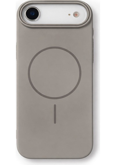 Apple Uyumlu iPhone 17 Air  Kamera Çıkıntılı Magsafe Wireless Şarj Özellikli Sert Sararmaz Silikon Kılıf Gri