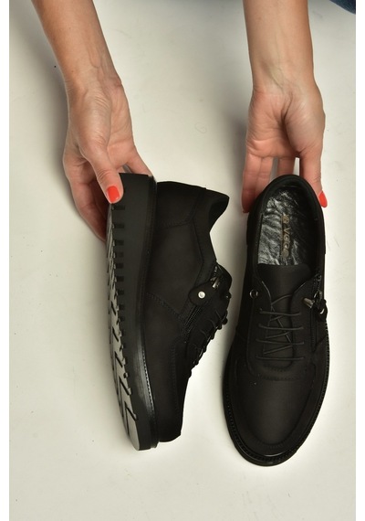 Fox Shoes U555040401 Siyah Hakiki Deri Nubuk Kadın Ayakkabı