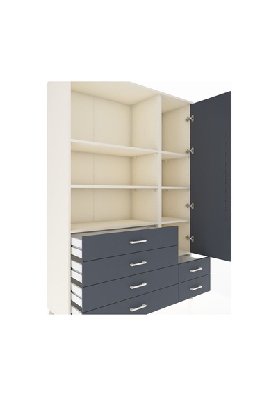 Hyperion Dolap 7 Raflı 6 Çekmeceli Tek Kapaklı 132x44x195 Aytaşı-antrasit/antrasit Antrasıt/antrasıt Hyperion Dolap 7 Raflı 6 Çekmeceli Tek Kapaklı 132x44x195 Aytaşı-antrasit/antrasit Antrasıt/antrasıt