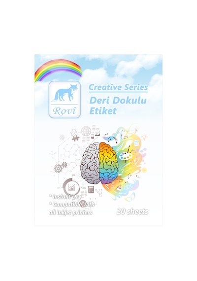 Rovi Creative Sanatsal Etiket - Deri Dokulu - 20 yp - A4