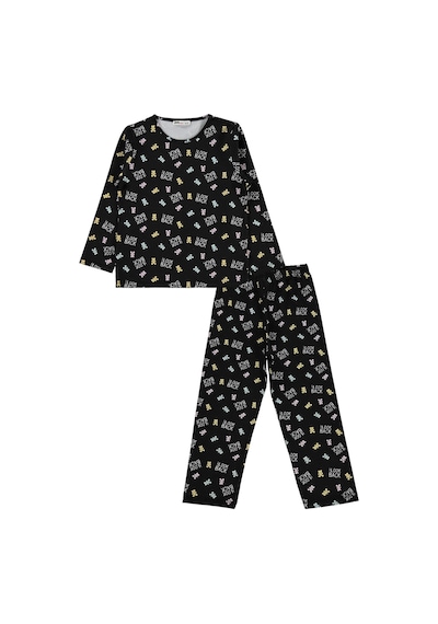 Civil Girls Dont Look Back Baskılı 6-9 Yaş Pijama Takımı - Siyah