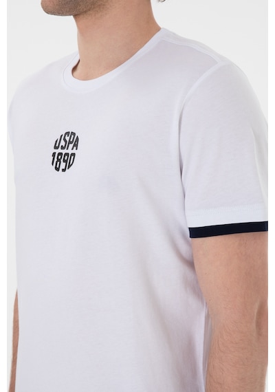 U.S. Polo Assn. Erkek Regular Fit Bisiklet Yaka Beyaz Tişört 50306900-VR013
