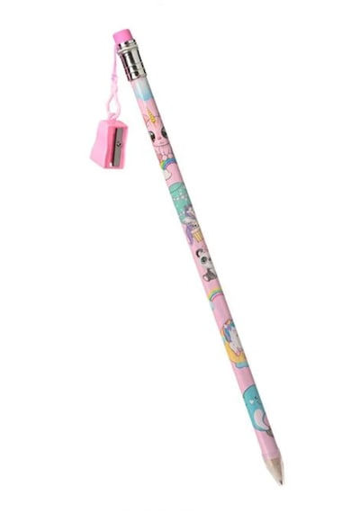 Dev Kalem 38 Cm.pembe Hayvanlar Tekboynuzlar Ve Kalemtıraş