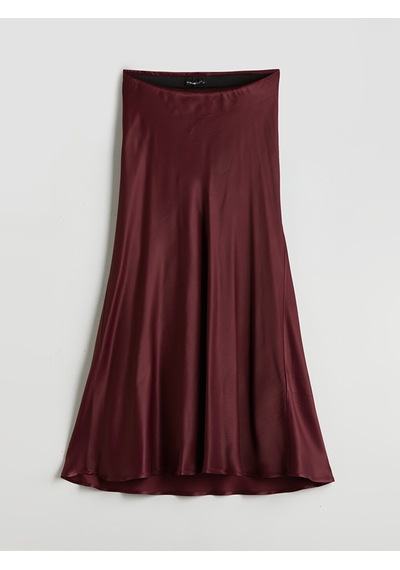 Lcwaıkıkı Classic Bordo Beli Lastikli Saten Etek
