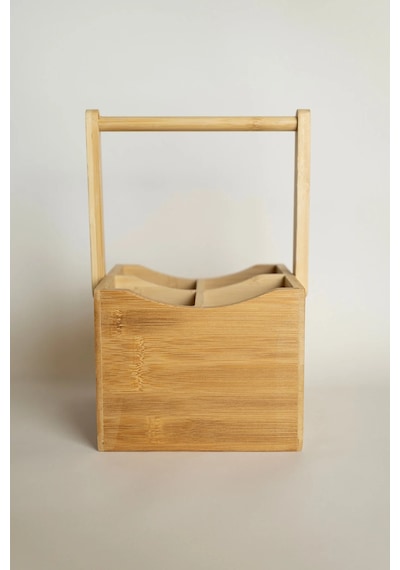 Root Bambu Kare 4 Bölmeli Organizer 5417 Natural