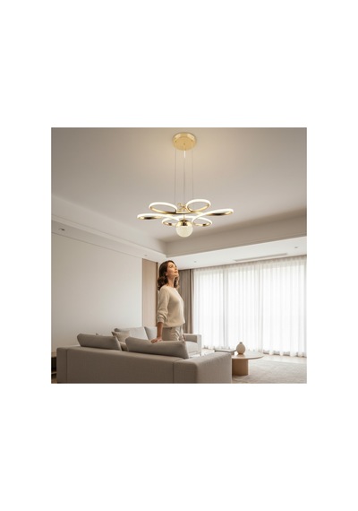 Yonca Modern Gold Avize Yatak Odası - Hol - Salon