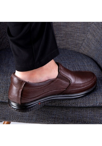 Cushy Hakiki Deri Comfort Ortopedik Erkek Günlük Ayakkabı, Baba Ayakkabısı, Ortopedik Ayakkabı