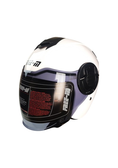 Free-M Motosiklet Yarım Kask Double Vizörlü Abs Material Kask