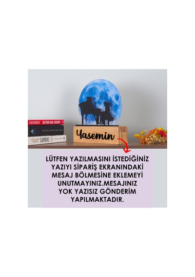 Işıklı Pleksi Dolunay Kişiselleştirilebilir Biblo Talento Piyano Çalan Kız Anahtar Askılığı Mavi - 740353818 Mavi