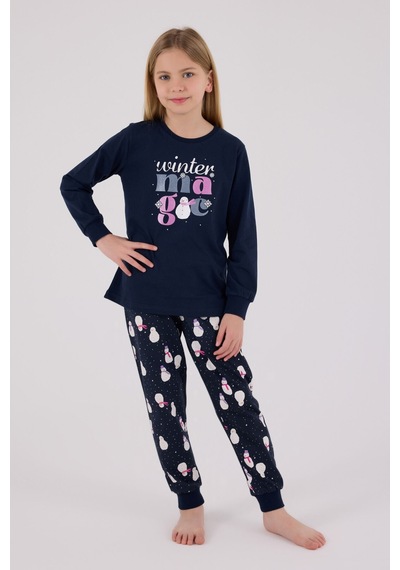 Rolypoly Kız Çocuk Lacivert Pijama Takımı Rp3712-c-v1 Lacivert
