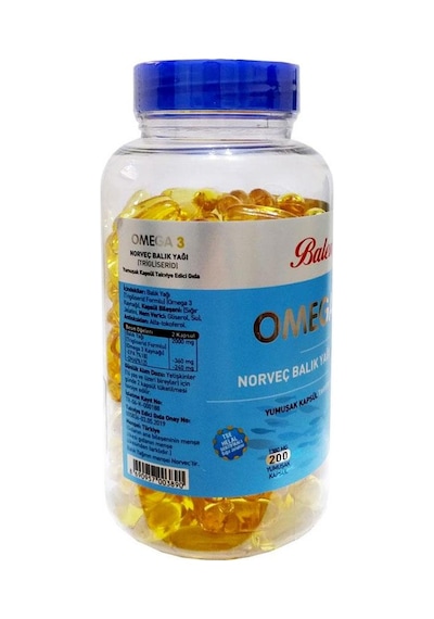 Balen Omega 3 Norveç Balık Yağı Trglsrd 1380mg X 200 Kapsül X 6 Kutu