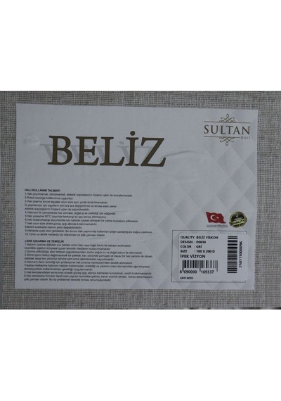 Beliz Viskon Gri Soyut Desenli Tüylenme Yapmayan Toz Tutmaz Premium Salon Halısı 634 Renkli