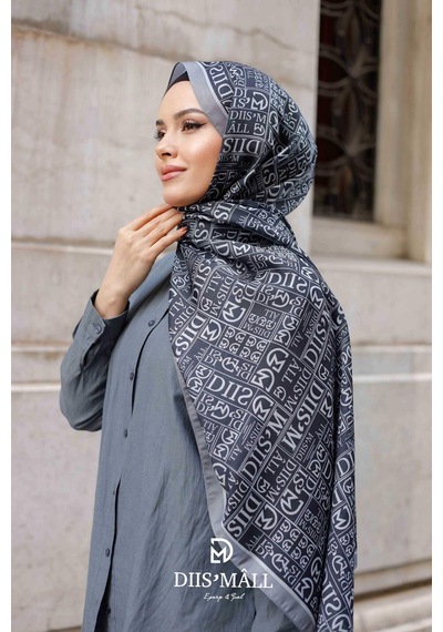 Mimiyum Desenli Özel Premium Soft Şal Gri