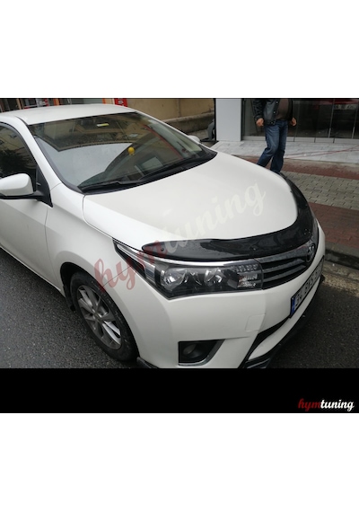 Toyota Corolla Uyumlu Kaput Rüzgarlığı. Kaput Maskesi. Parlak  Siyah