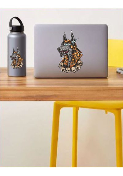 Anubis Mumya Kurukafa Sticker - Araba Oto Araç Motosiklet Karavan Cam Sticker - 00055 12X7 Cm