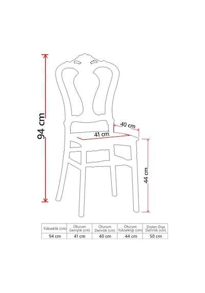4 Adet Carisma Beyaz  Sandalye / Balkon-Bahçe-Mutfak
