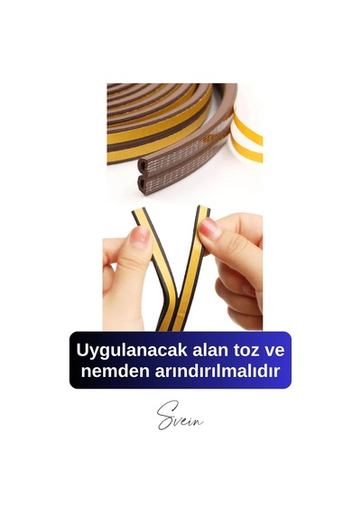 Kapı Pencere Fitili Soğuk İzolasyon Bandı Kendinden Yapışkanlı Güçlü Kauçuk Yalıtım Bant 2x10 20 Mt 0.5
