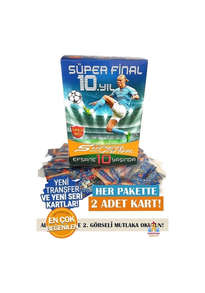 Futbolcu Kartı Süper Final 50 Paket 100 Adet - Transfer Oyuncu Kartları Yeni