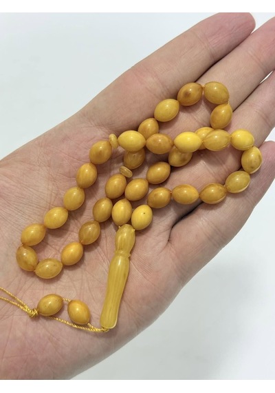 Doğal Kaya Damla Kehribar Tesbih 33lük 13,80 Gram K020