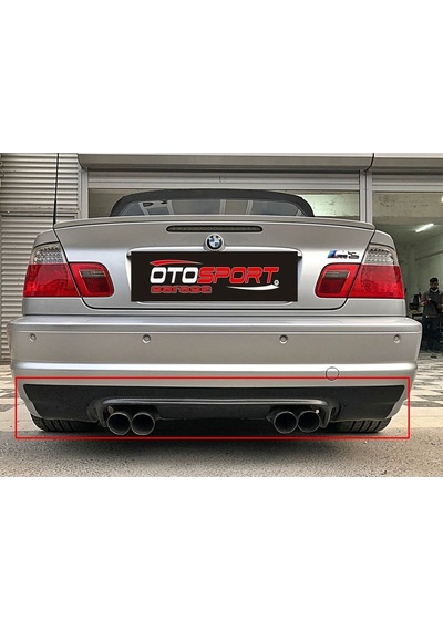 Bmw E46 M3 Arka Tampon Difüzör Fiberglass Boyasız
