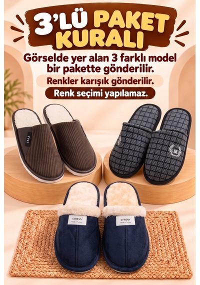 Stwenn 3 Lü Avantajlı Paket Kışlık Peluş Desenli Sessiz Ortopedik Taban Çeyiz Misafir Ev Terliği Set Mario-çnk-ucc Stwenn 3 Lü Avantajlı Paket Kışlık Peluş Desenli Sessiz Ortopedik Taban Çeyiz Misafir Ev Terliği Set Mario-çnk-ucc