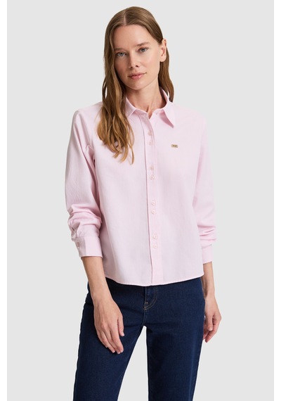 U.s. Polo Assn. Kadın Açık Pembe Gömlek Desenli 50324617-vr078 Acık Pembe