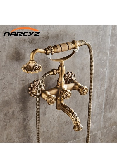 Banyo Bataryası + Duş Seti Antik İşlemeli Antik
