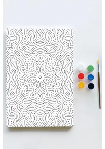 Mandala Tuval Kanvas Tablo Boyama Hobi Seti 14 40x60cm -