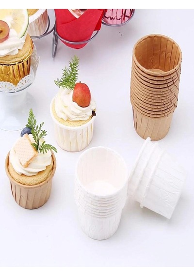 Muffin Cupcake Kek Kalıbı Kapsülü Kraft Renk Özel Kapsül 20 Adet