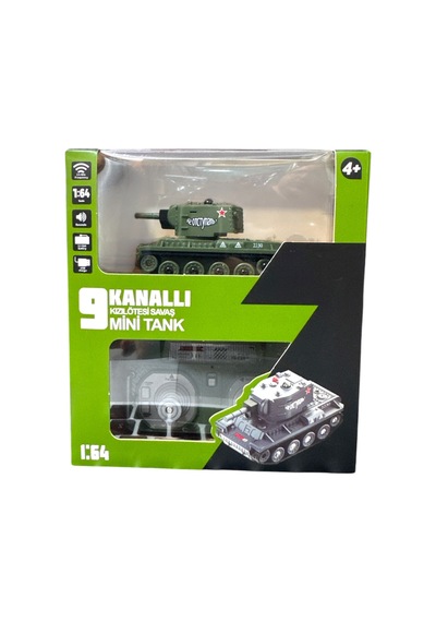 Toysturka Şarjlı Uzaktan Kumandalı Mini Tank 2.4 Ghz - Kızılötesi Savaş Modu & Sesli Type-c Şarjlı 7 Cm Oyuncak Tank Çok Renkli