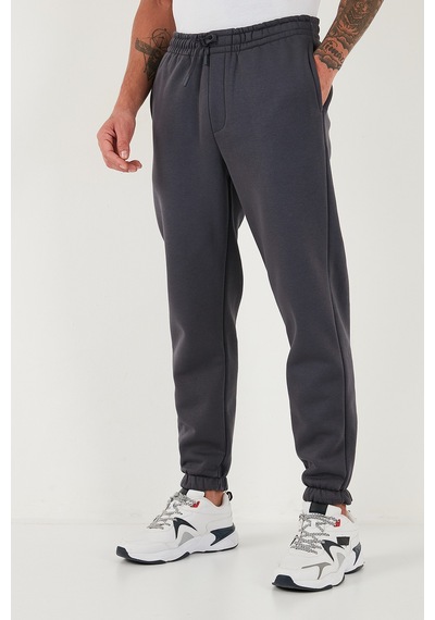Buratti Pamuklu Regular Fit Normal Bel Lastikli Paça Cepli Erkek Eşofman Altı 59080153W4 Antrasit