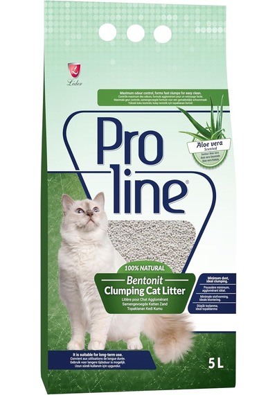 Proline Aloe Topaklanan Doğal Kedi Kumu 5 Lt