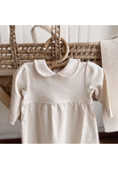 Naturaborn Naturaborn Gots Organik Sertifikalı Kroşetalı Bebek Elbisesi