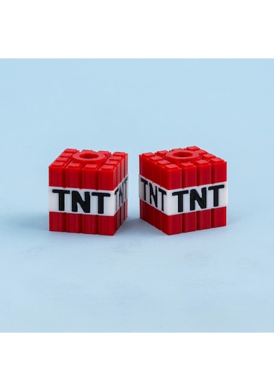 Minecraft Tnt Mumluk 2 Li Blok Mumluk Seti Doğum Günü Pastası Süsü Parti Aksesuar