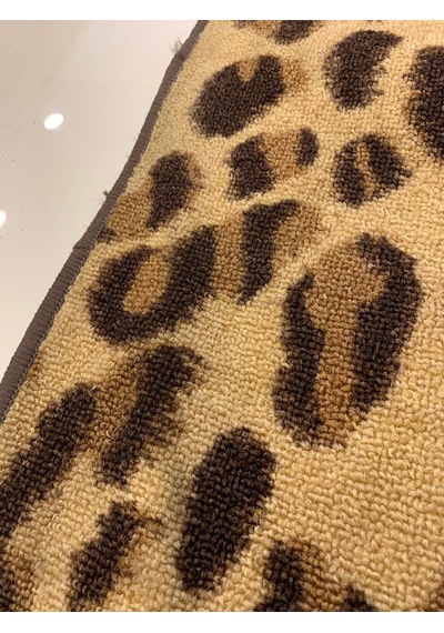 Confetti Kaymaz Leopar Desen Halı Kesme Bukle Yolluk En 1.20Mt