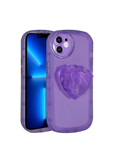Apple Uyumlu iPhone 11 Kılıf Kamera Korumalı Pop Soketli Renkli Zore Ofro Kapak Mor