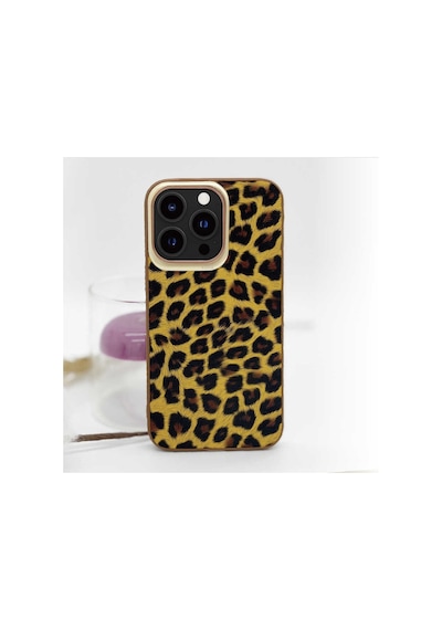 Kajsa Apple Uyumlu iPhone 13 Kılıf Kajsa Glamorous Serisi Leopard Combo Kapak ZORE-219945